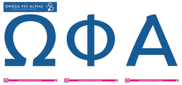 Omega Phi Alpha Jumbo Letter Decals SororityShop