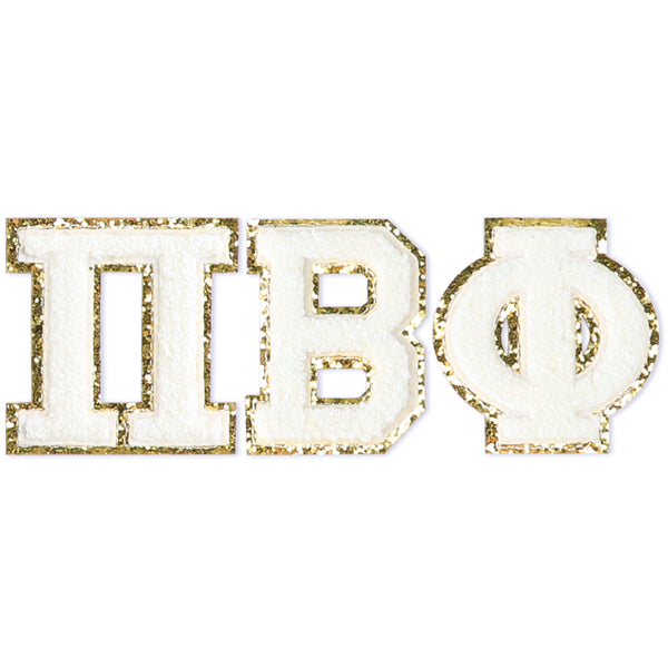 Gold Glitter Letters Beta B Sticker for Sale by greekgoddess