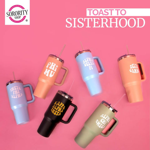 40oz Stainless Steel Sorority Tumblers