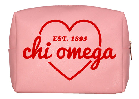 Pink Sorority Makeup Bags