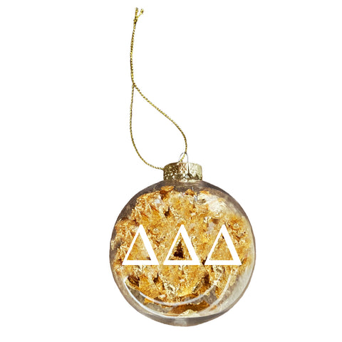 Ornaments - Clear Plastic Ball Ornament with Gold Foil