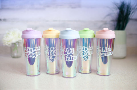 Retro Style Sorority Tumblers