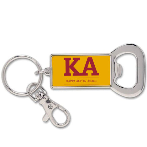 Fraternity Keychains with Flat Bottle Opener