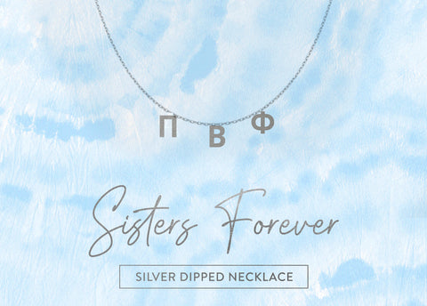 Silver Greek Letters Necklaces