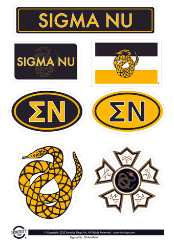 Fraternity Sticker Sheets- Brand Focus