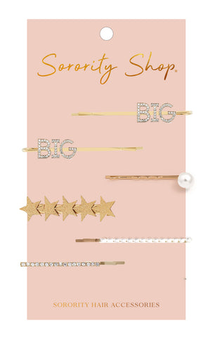 Big Little Sorority Hair Clips