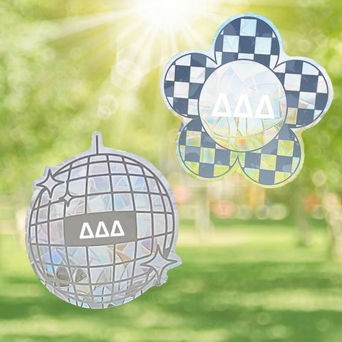 Suncatcher Decals- Set of 2: Flower &amp; Disco Ball