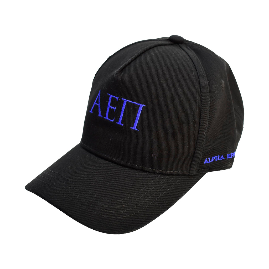 Alpha Epsilon Pi Baseball Cap- Brushed Cotton 5-Panel Black Hat