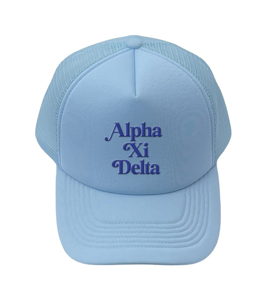 Alpha Xi Delta Baseball Cap, Mesh Trucker-Style Hat