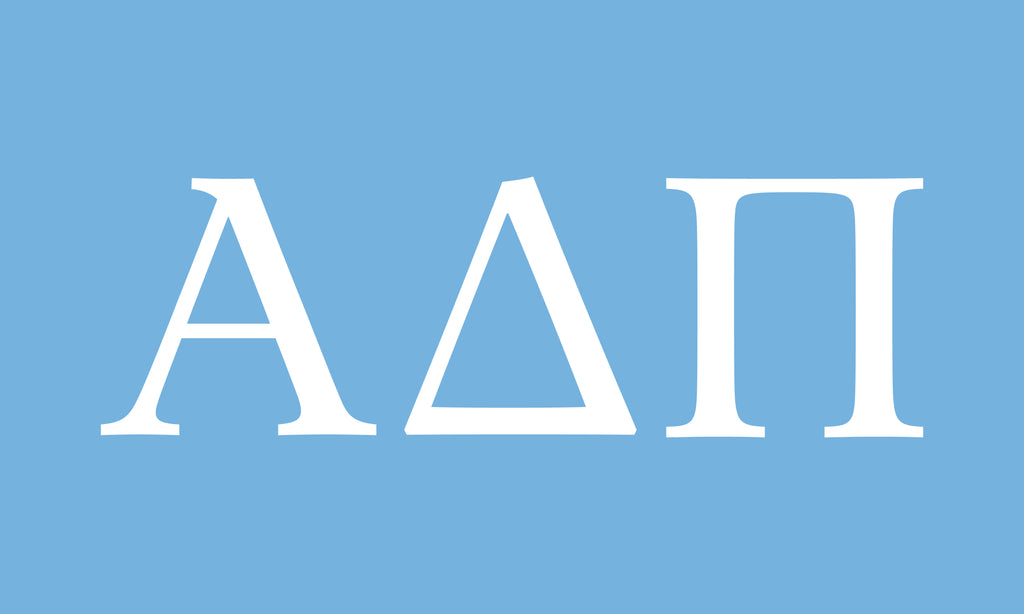 Alpha Delta Pi Sorority Greek Letters Flag, Two-Color Design