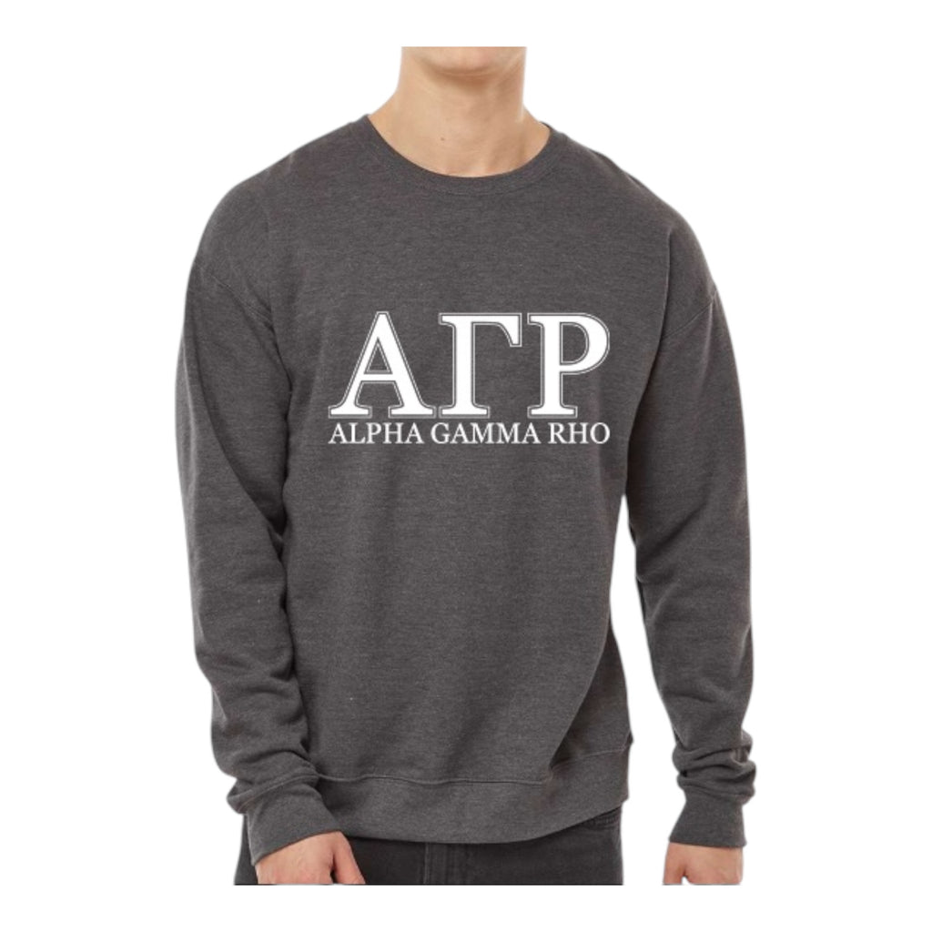 Alpha Gamma Rho Sweatshirt- Crewneck Fraternity Varsity Letters Design