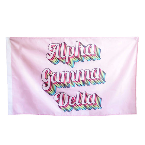 Alpha Gamma Delta Retro Flag