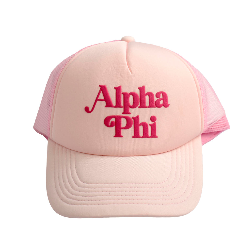 Alpha Phi Baseball Cap, Mesh Trucker-Style Hat