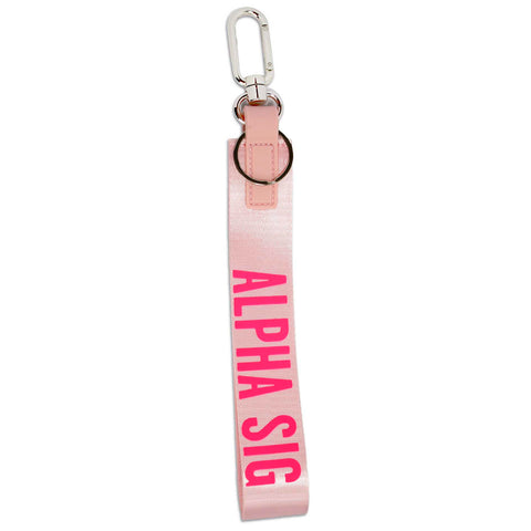 Alpha Sigma Alpha Keychain- Hands-Free Wristlet Lanyard Style