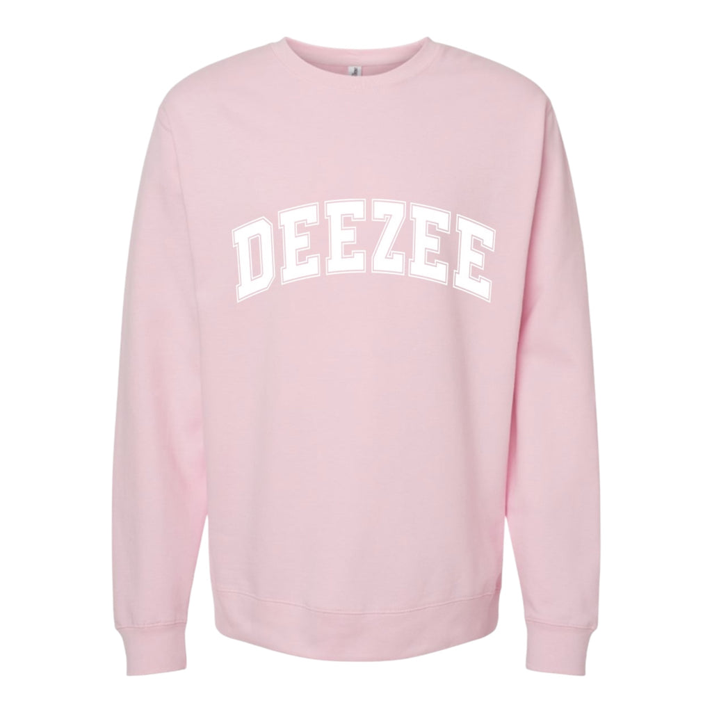 Delta Zeta Sweatshirt- Crewneck Varsity Letters Design