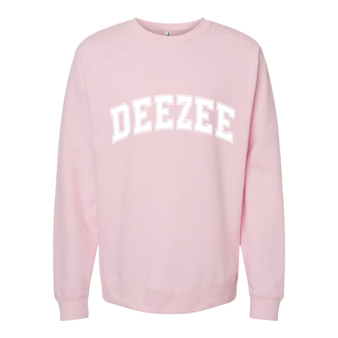 Delta Zeta Sweatshirt- Crewneck Varsity Letters Design