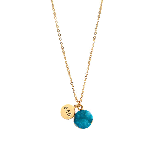 Delta Delta Delta Sisterhood Druzy Necklace