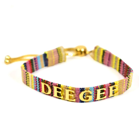 Delta Gamma Woven Bracelet, Multi-Color Design