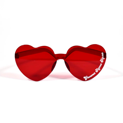 Gamma Sigma Sigma Sunglasses - Heart Shaped