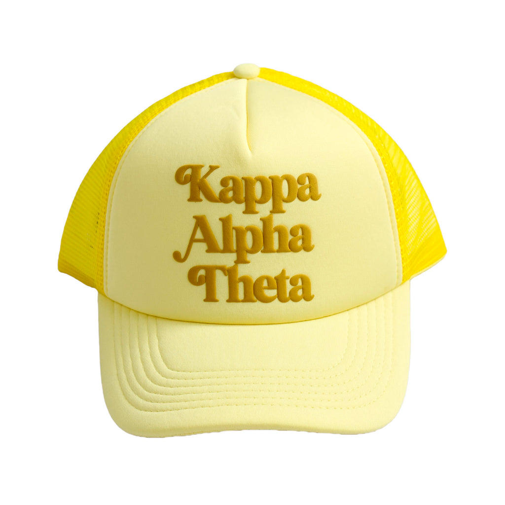 Kappa Alpha Theta Baseball Cap, Mesh Trucker-Style Hat