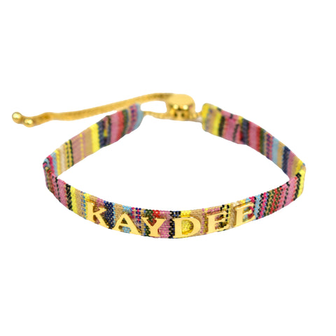 Kappa Delta Woven Bracelet, Multi-Color Design