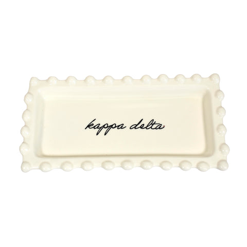 Kappa Delta Jewelry Dish - Rectangular Cursive Script Sorority Name