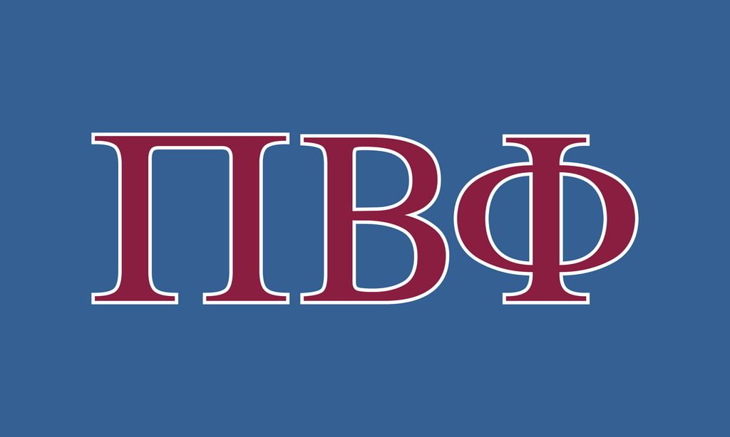 Pi Beta Phi Sorority Greek Letters Flag, Two-Color Design