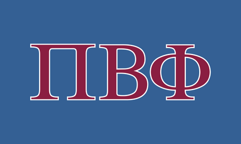 Pi Beta Phi Sorority Greek Letters Flag, Two-Color Design