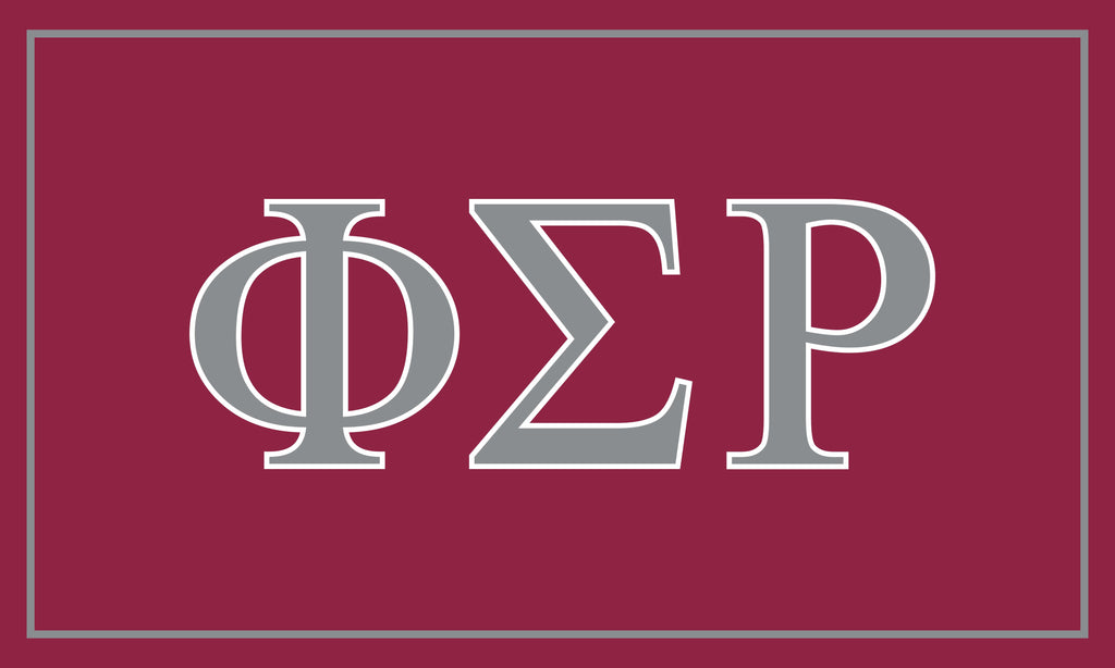 Phi Sigma Rho Sorority Greek Letters Flag, Two-Color Design