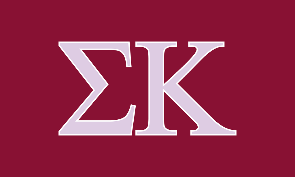 Sigma Kappa Sorority Greek Letters Flag, Two-Color Design
