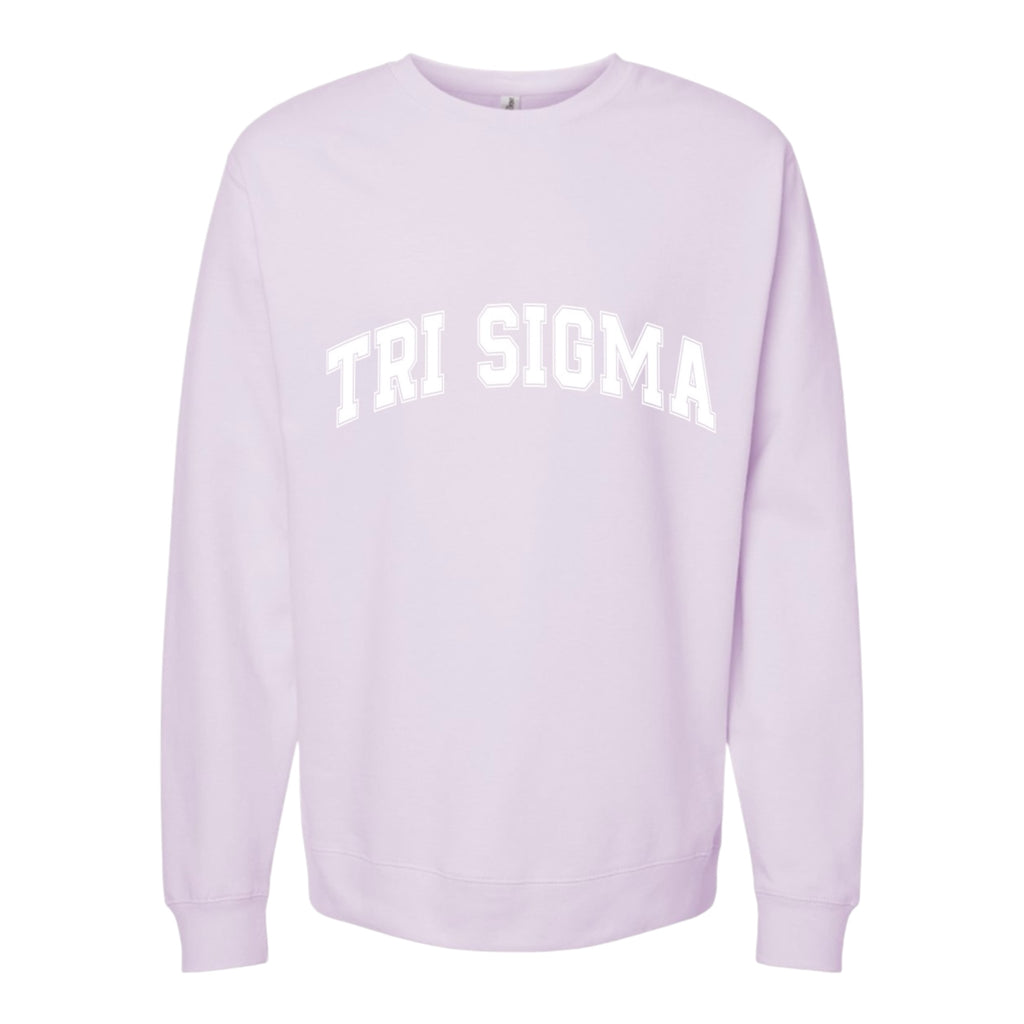 Sigma Sigma Sigma Sweatshirt- Crewneck Varsity Letters Design