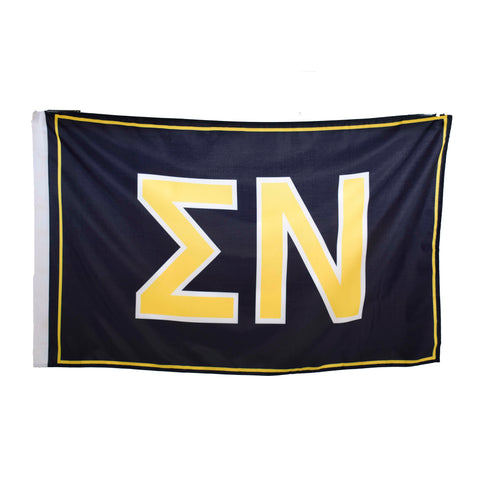 Sigma Pi Fraternity Greek Letters Flag, Two-Color Design