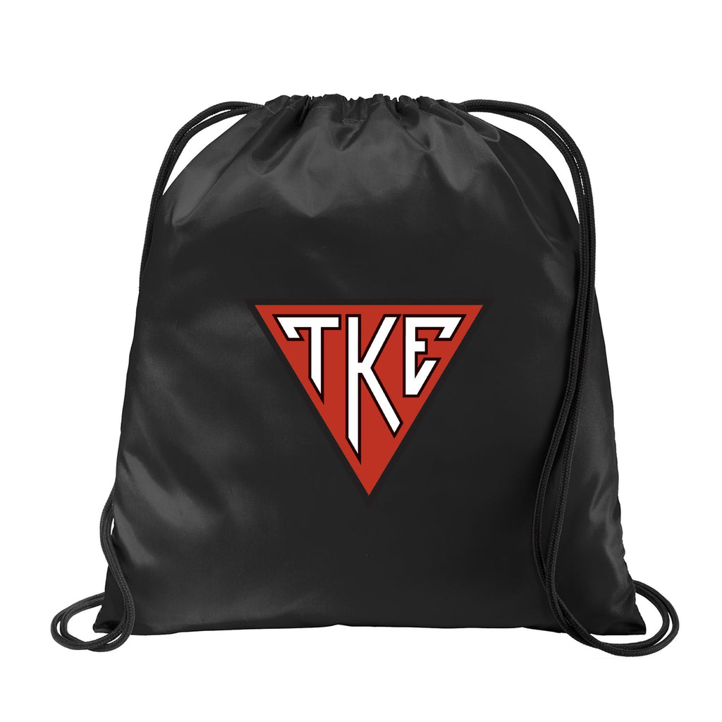 Tau Kappa Epsilon Fraternity Drawstring Backpack, Black