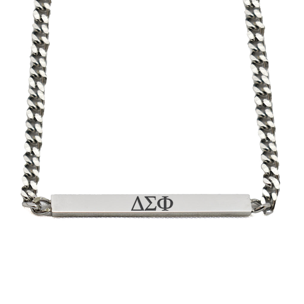 Delta Sigma Phi Fraternity Necklace- Greek Letters Pendant