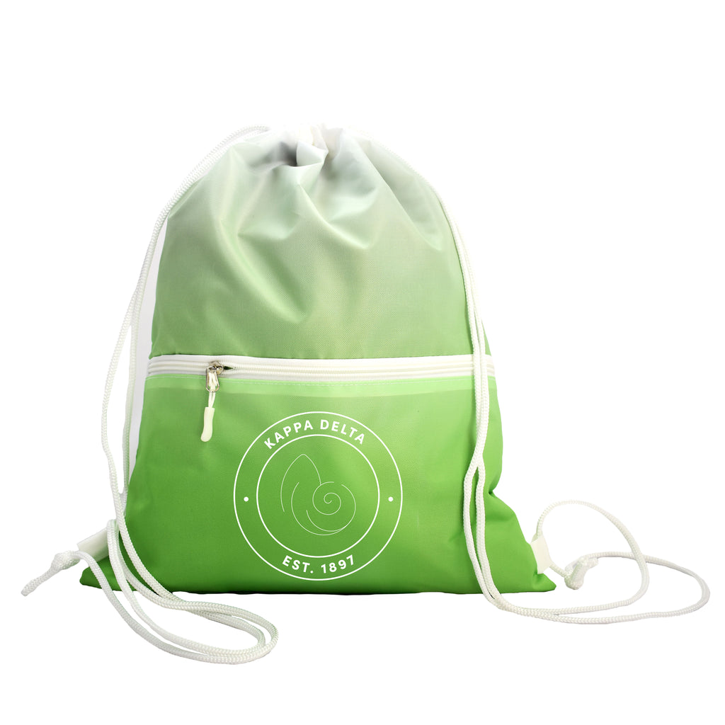 Kappa Delta Drawstring Backpack, Ombre Color Design