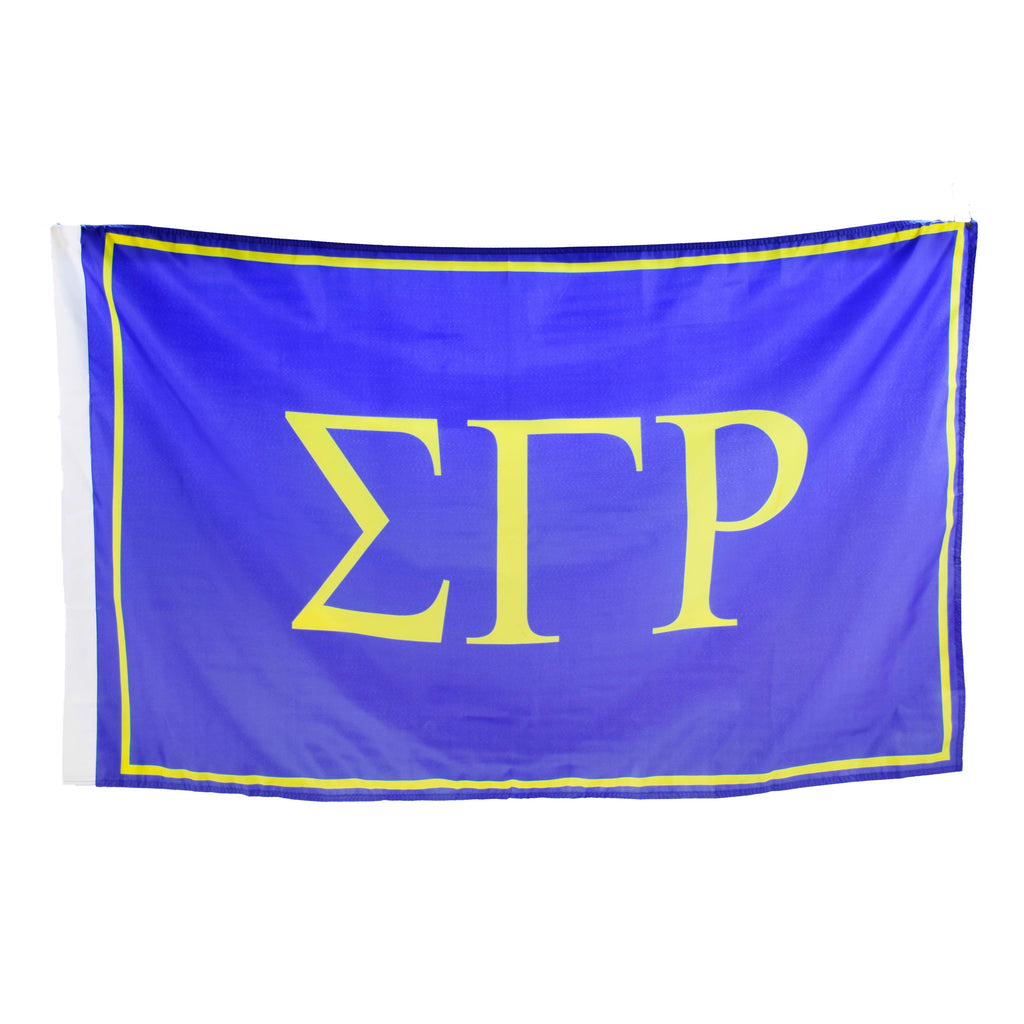 Sigma Gamma Rho Sorority Greek Letters Flag, Two-Color Design