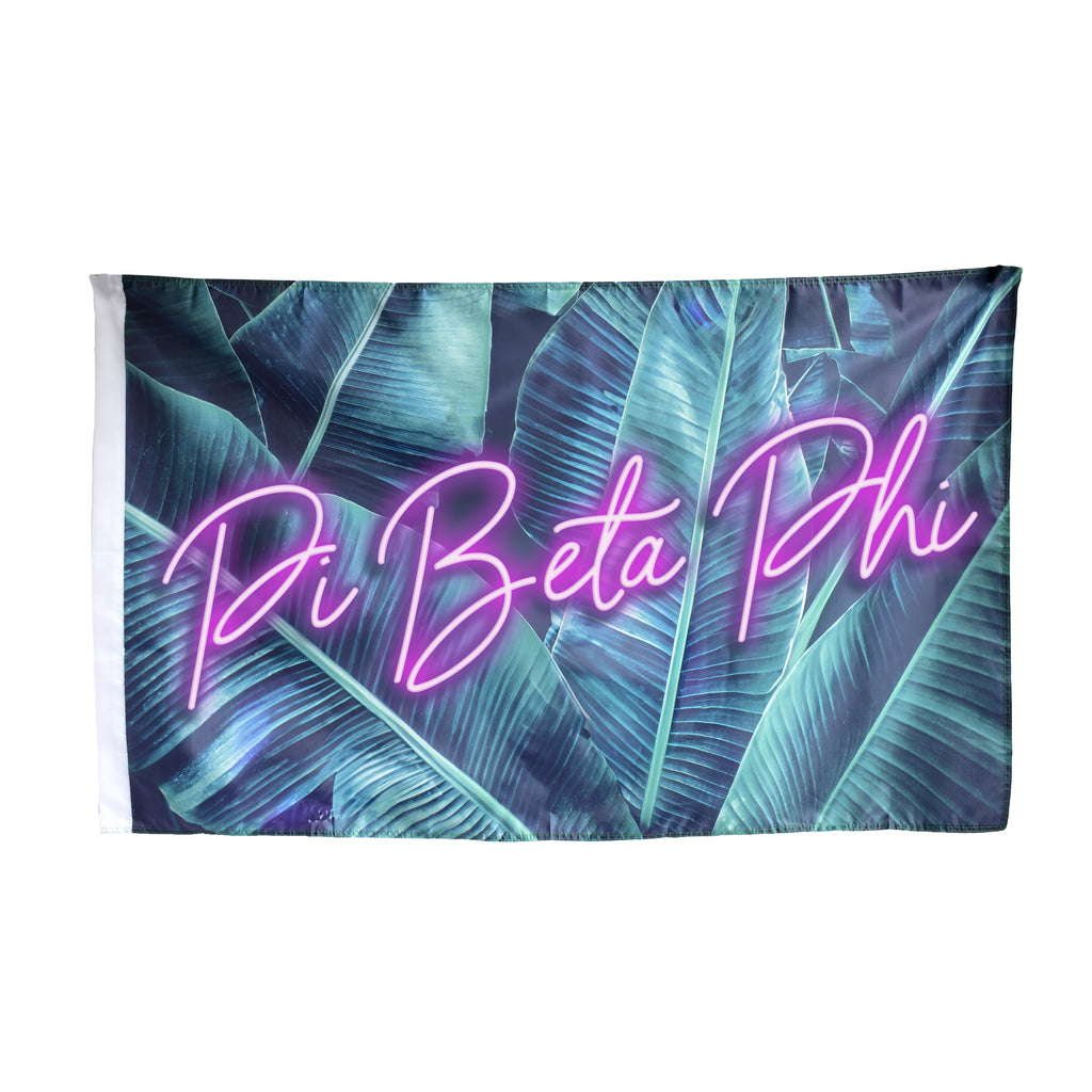 Pi Beta Phi Neon Palm Flag