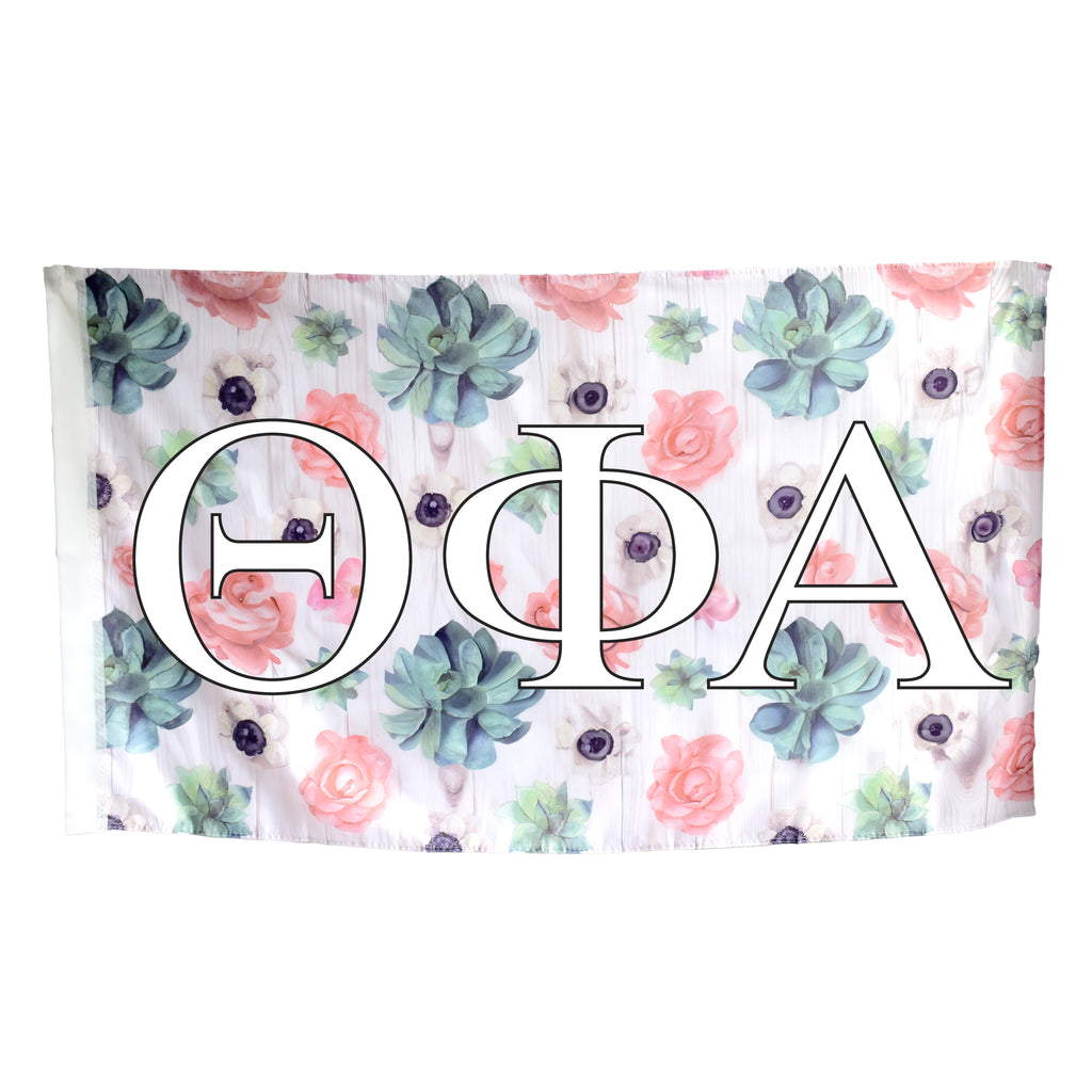 Theta Phi Alpha Succulent Flag