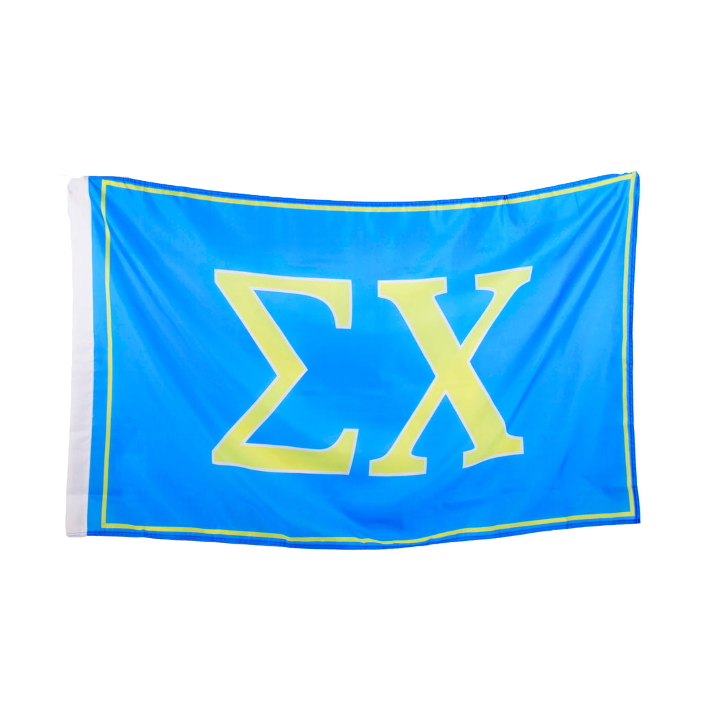 Sigma Chi Fraternity Greek Letters Flag, Two-Color Design