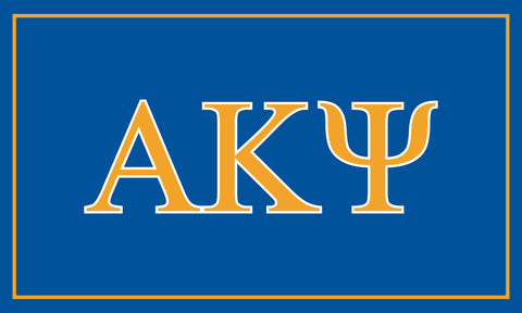 Alpha Kappa Psi Fraternity Greek Letters Flag, Two-Color Design