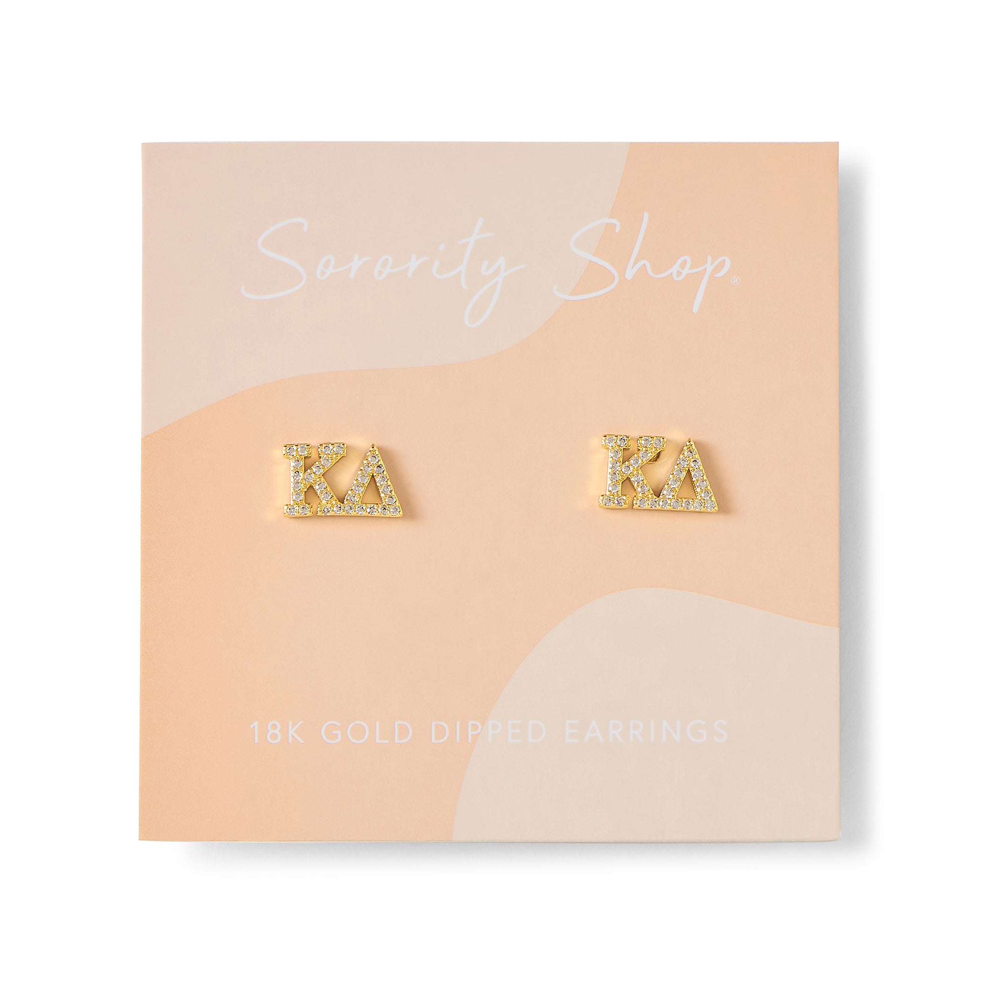 Gold Plated Stud Earring Letter v