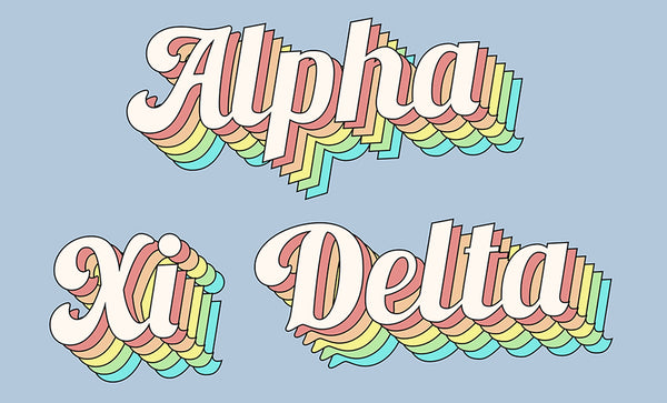 Alpha Xi Delta Retro Flag – SororityShop